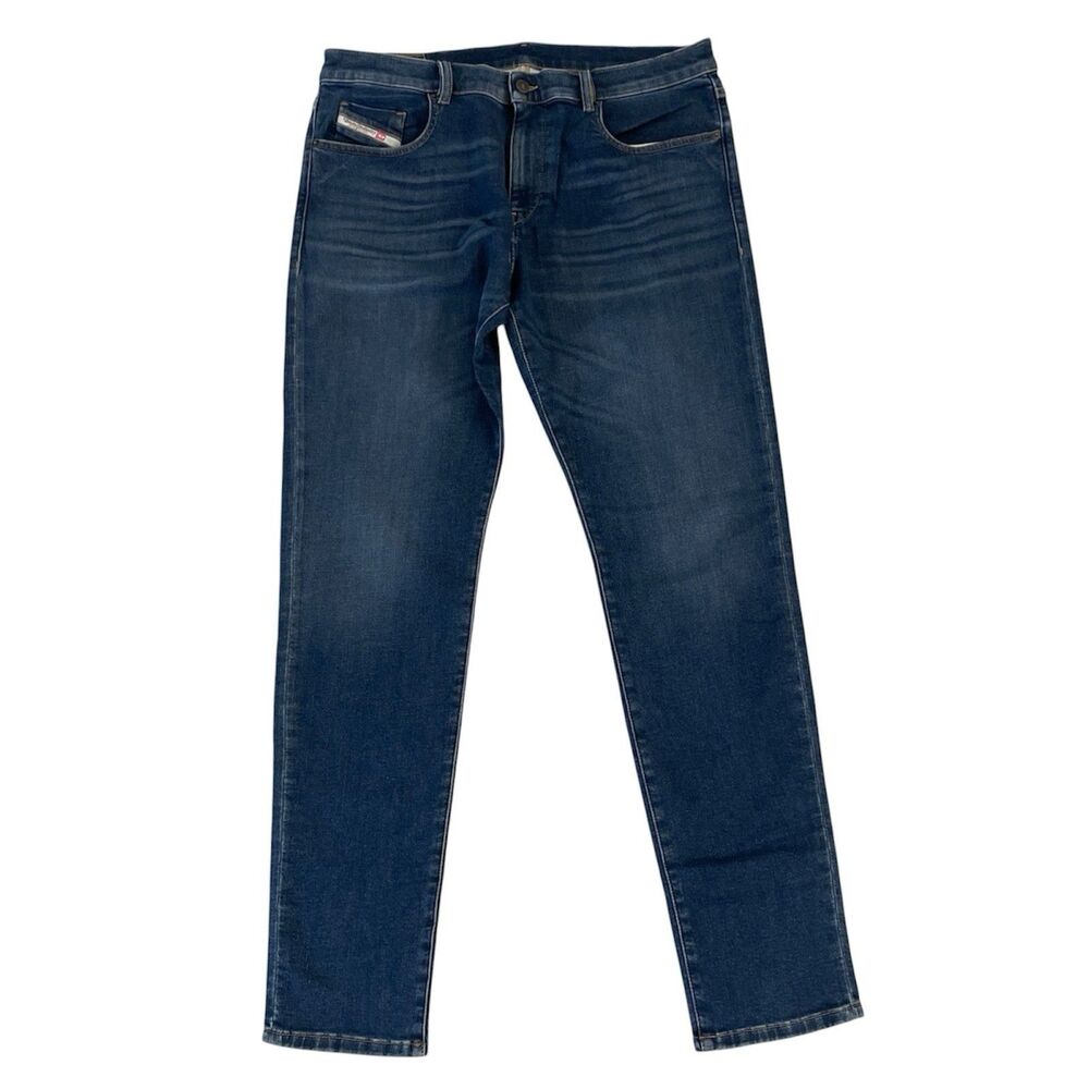 Diesel D-Strukt-Z-T Jeans Mens 38x34 Blue Slim Taper Stretch Dark Wash Denim